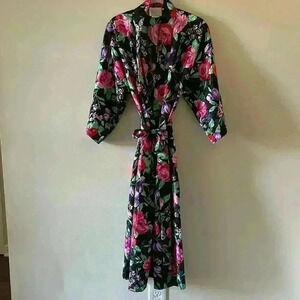 Vintage California Dynasty Women’s Floral Robe Size Medium